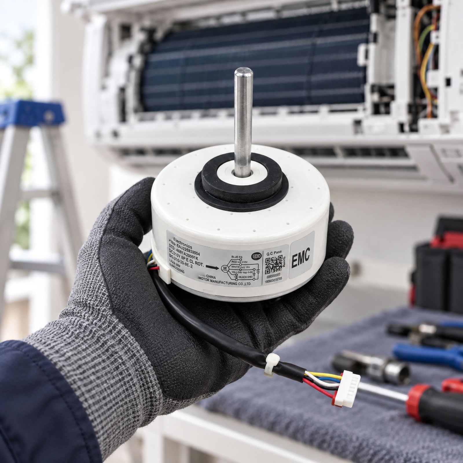 Inverter Innengerät Lüftermotor mit angeschlossenem
