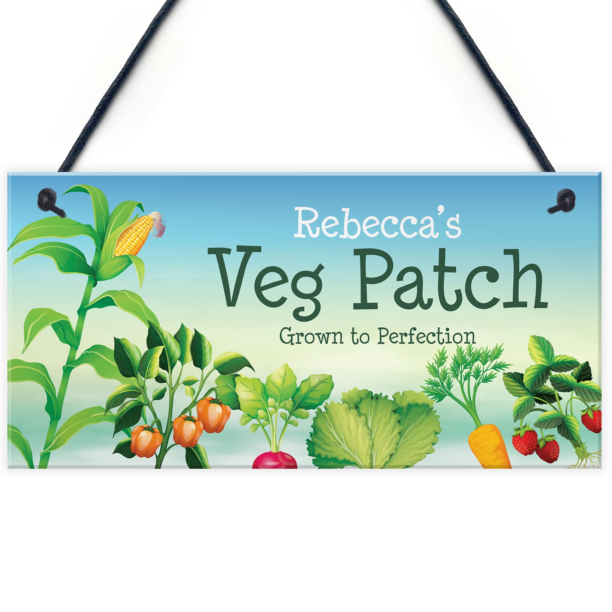 Red Ocean Personalised Veg Patch Sign Summerhouse Garden Shed Sign For Him Her