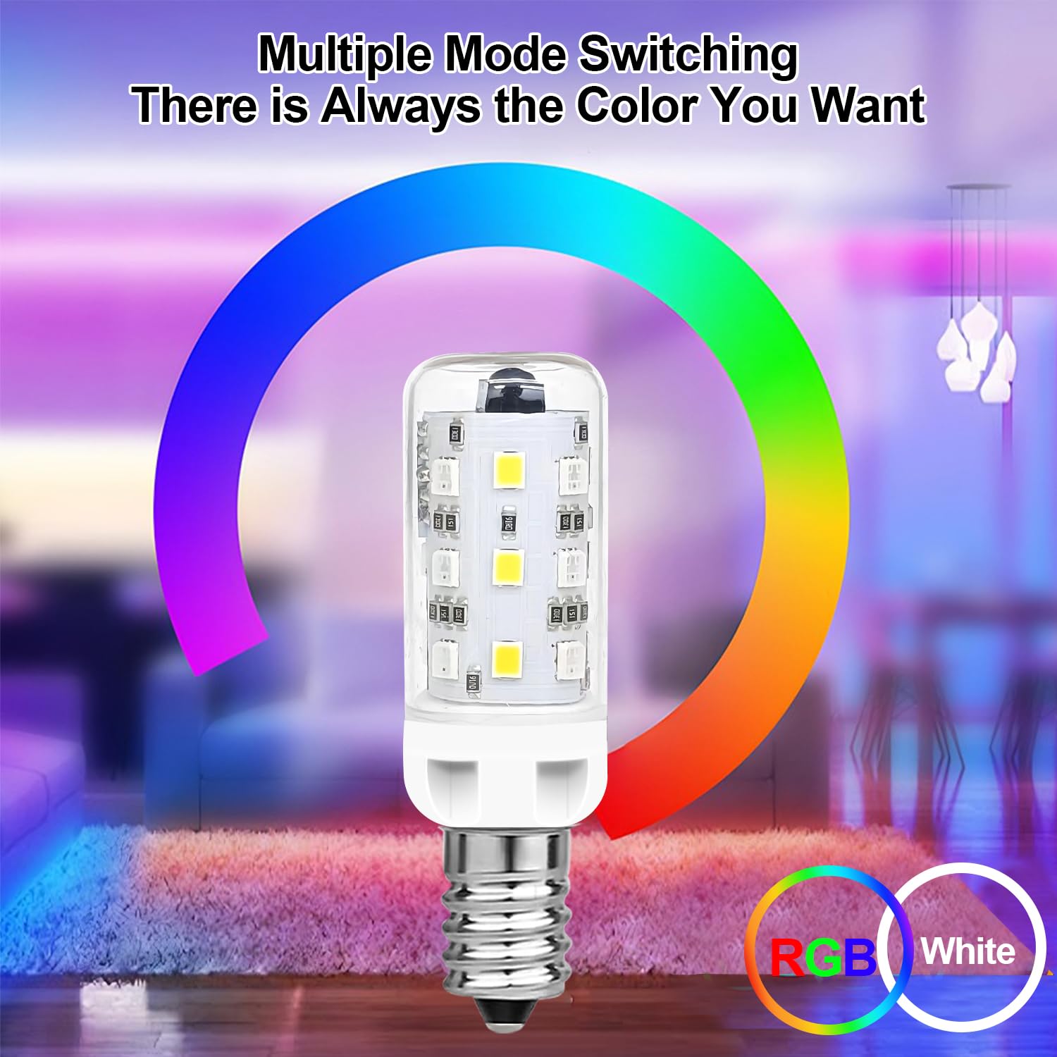 MDee E14 LED RGB Lampe mit Fernbedienung, 2,5W E14 LED Dimmbar Birne, Kaltweiß 6000K + 12 Farben, Glühbirne Farbwechsel für Bar, KTV, Party, Hochzeit sowie Heim- und Dekobeleuchtung,10er-Pack