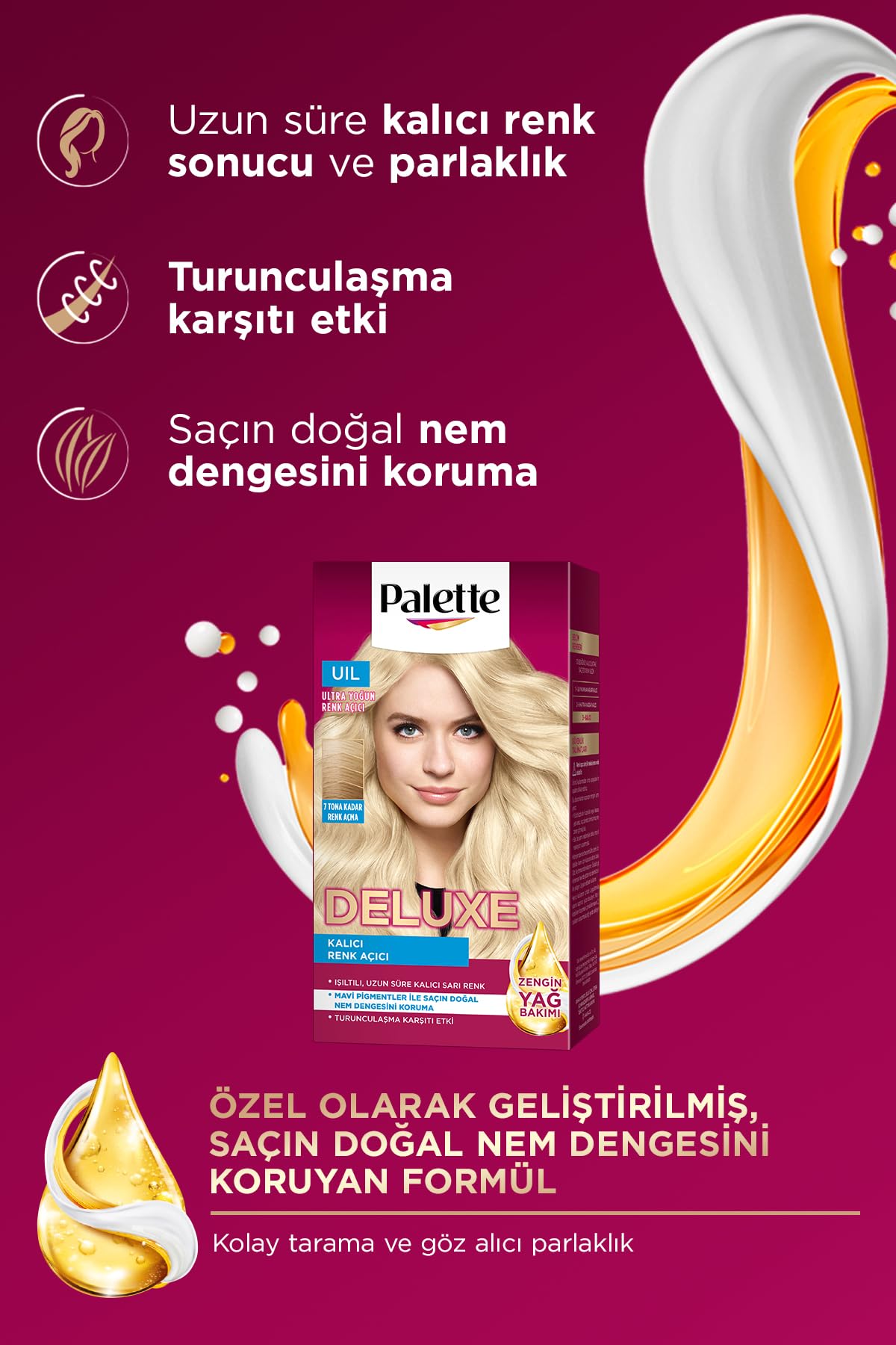 Palette Deluxe Saç Boyası Uil Ultra Yoğun Renk Açıcı Saç Boyası