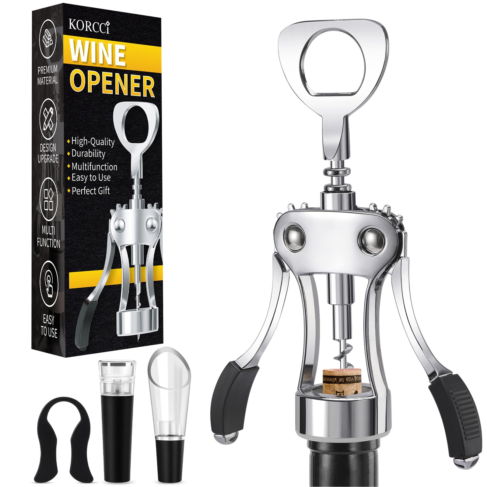 KORCCI Multifunctional Wine Bottle Opener Gift Set - bar tools and drinkware | Mubboo