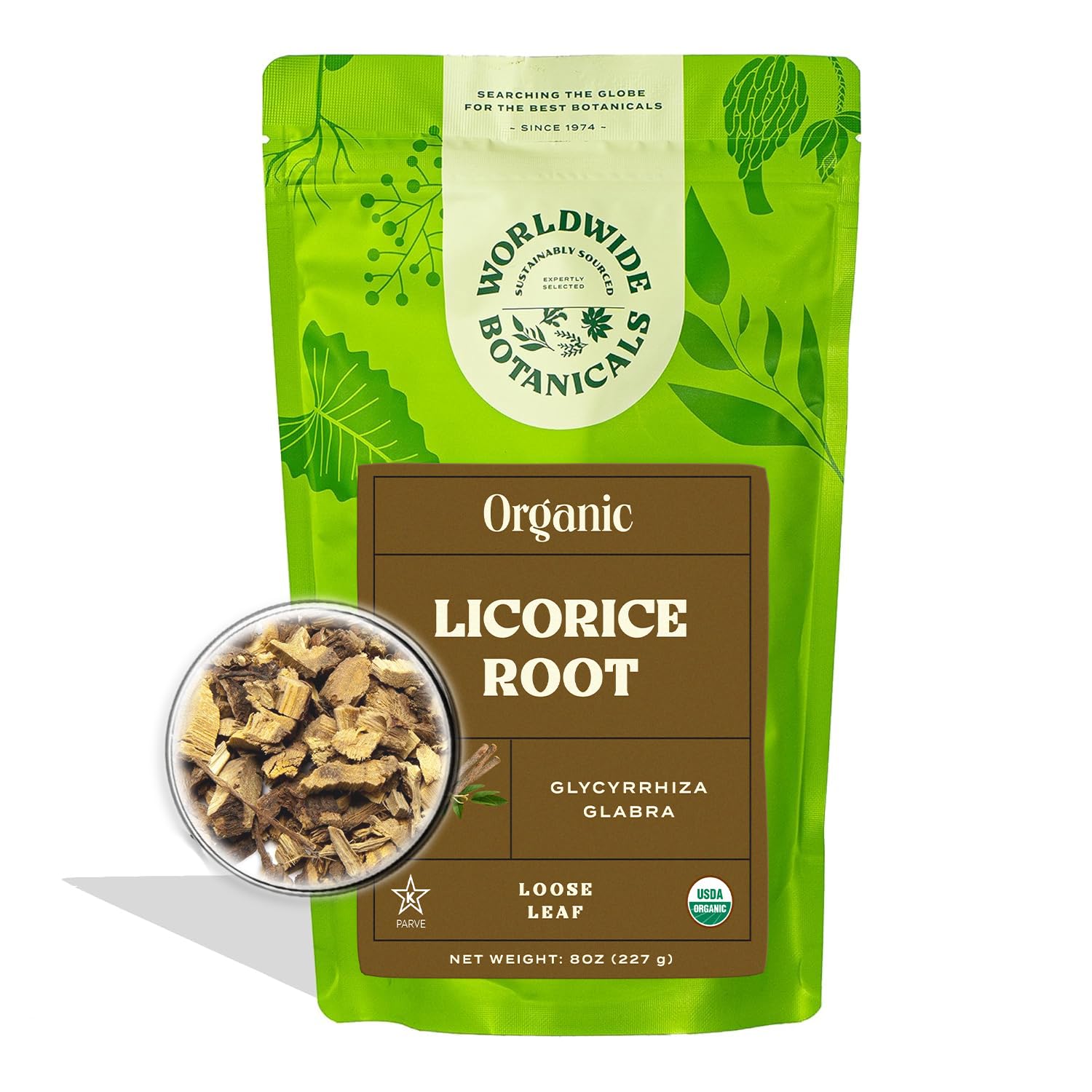 Worldwide Botanicals Organic Licorice Root – 8 oz – 100% Glycyrrhiza glabra –Palo Dulce, Regaliz – Cut & Sift, Naturally Sweet and Soothing,