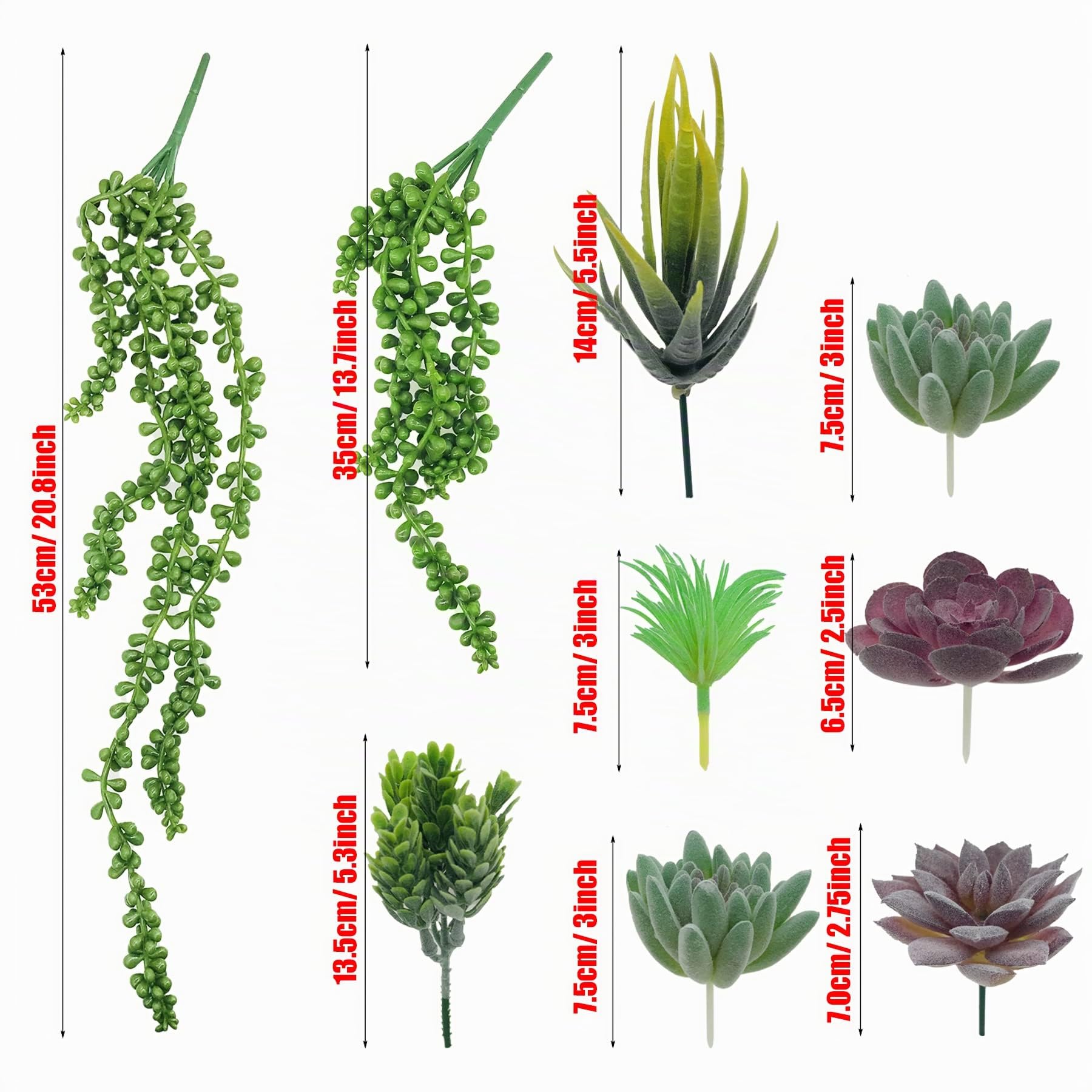 Woohome Piante Succulente Artificiali 20 Pz Succulente Artificiali Misti Piante Grasse Finte Decorative per La Decorazione del Paesaggio Decorazioni,Casa Giardino Decorazioni