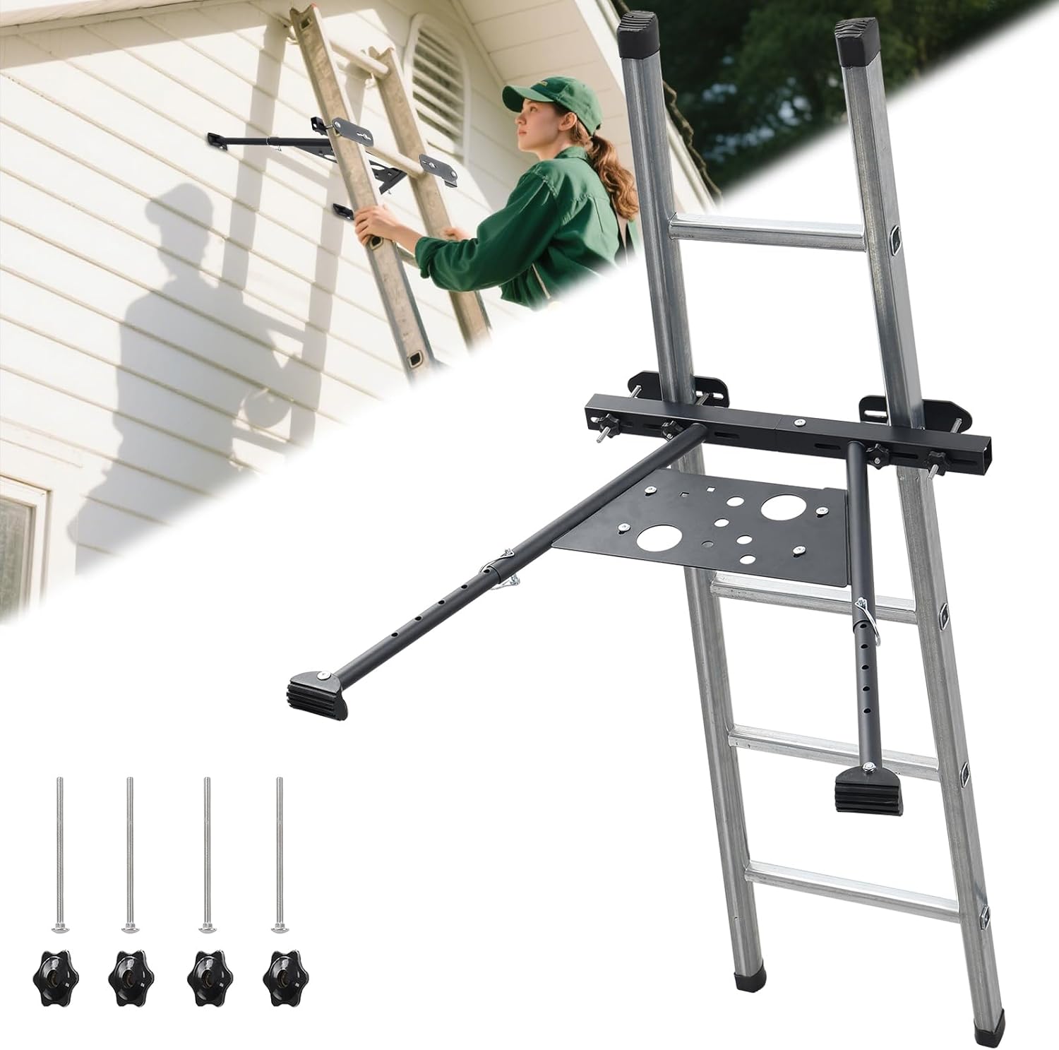 Ladder Stabilizer & Extended Extension Screw Accessory Kit