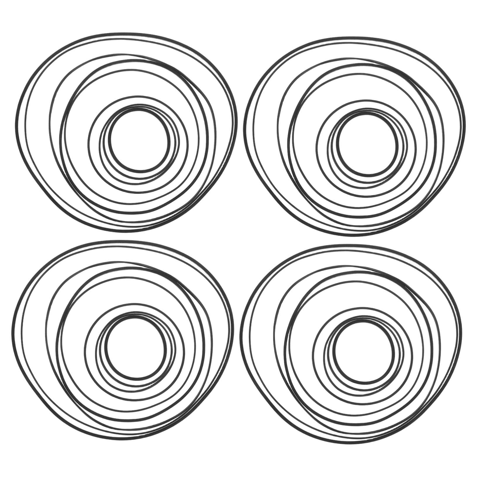 Parliky 50pcs Cassette Repair Rubber Drive Belts for Tape Recorder Maintenance Cassette Tape Belt Machine Recorder (Mixed Size)