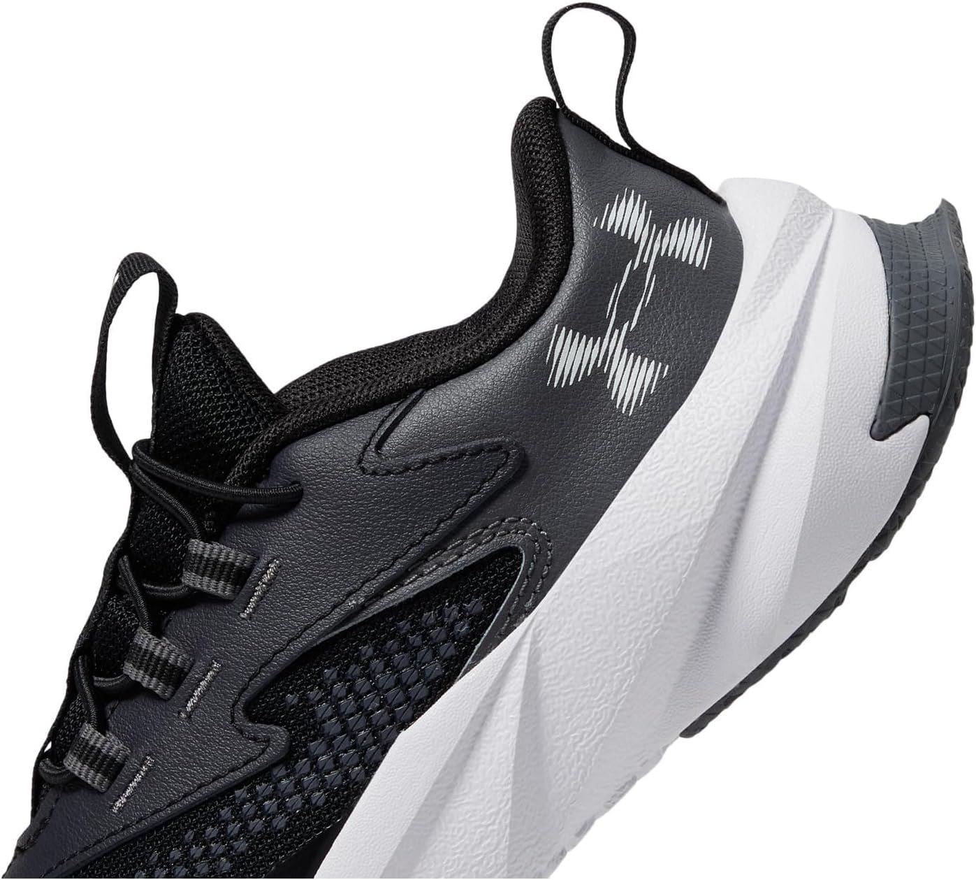 Under Armour Girls' Pre School Scramjet 6 Alternate Lace, (001) Black/Castlerock/White, 12.5K, US