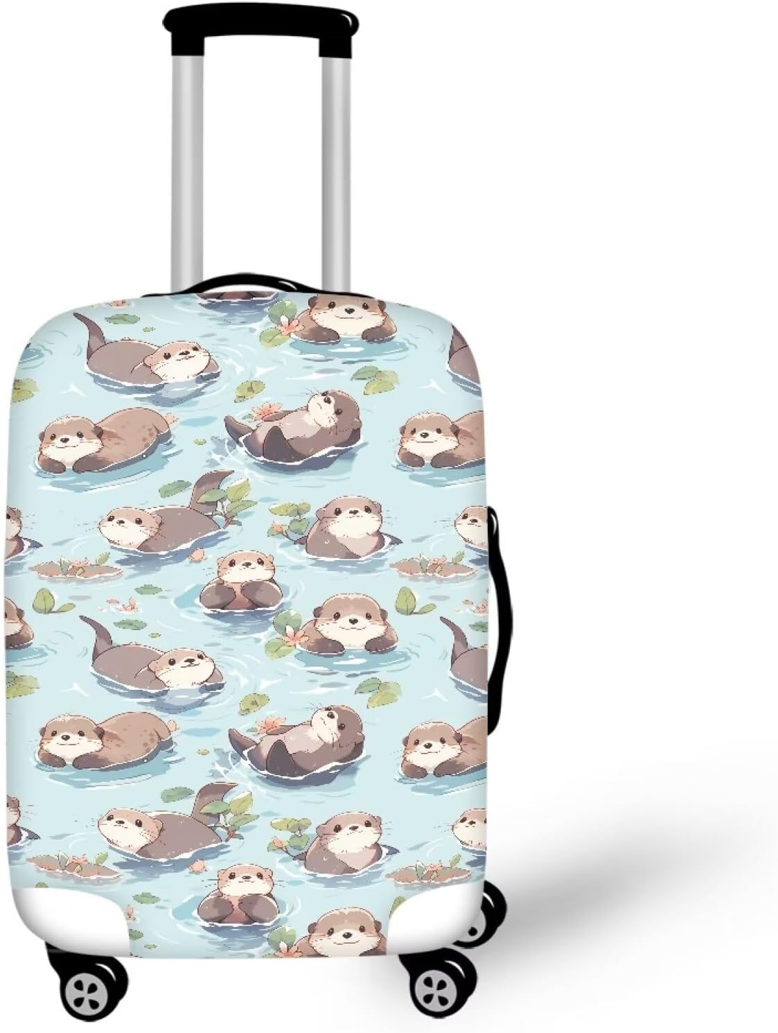 Colorful Sunflower Travel Luggage Cover Spandex Elastic Suitcase Protector for 30-32 Inch Luggage