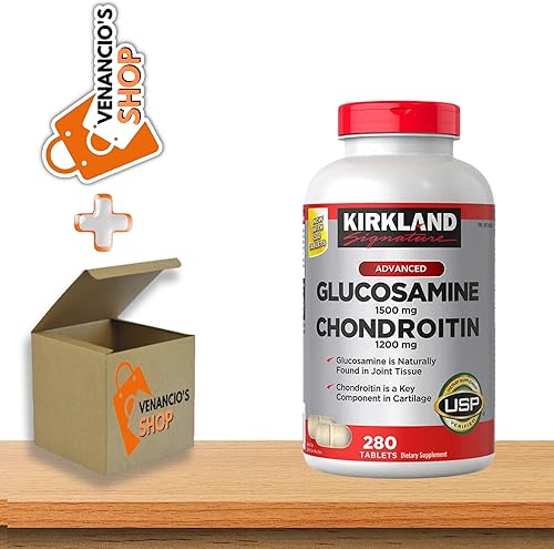 Kirkland Signature Glucosamina HCI 1500mg sulfato de condroitina 1200 mg 280 tabletas + incluye adhesivo Venancio'sfridge (paquete de 1)