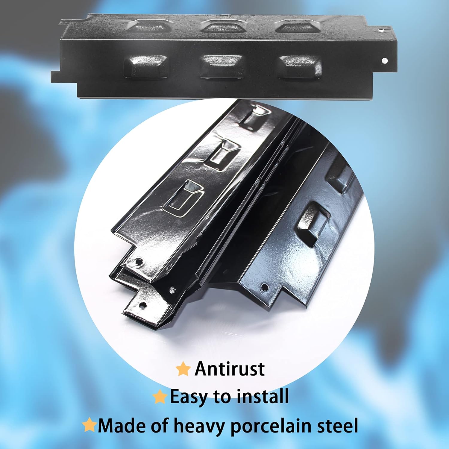 VICOOL 14 5/8 x 4 1/4 Inches Porcelain Steel Heat Plate Tent Replacement Part for Charbroil Classic Grill, Savor Pro, Kenmore, Master Chef,Thermos, hyJ853A (4-Pack) : Patio, Lawn & Garden