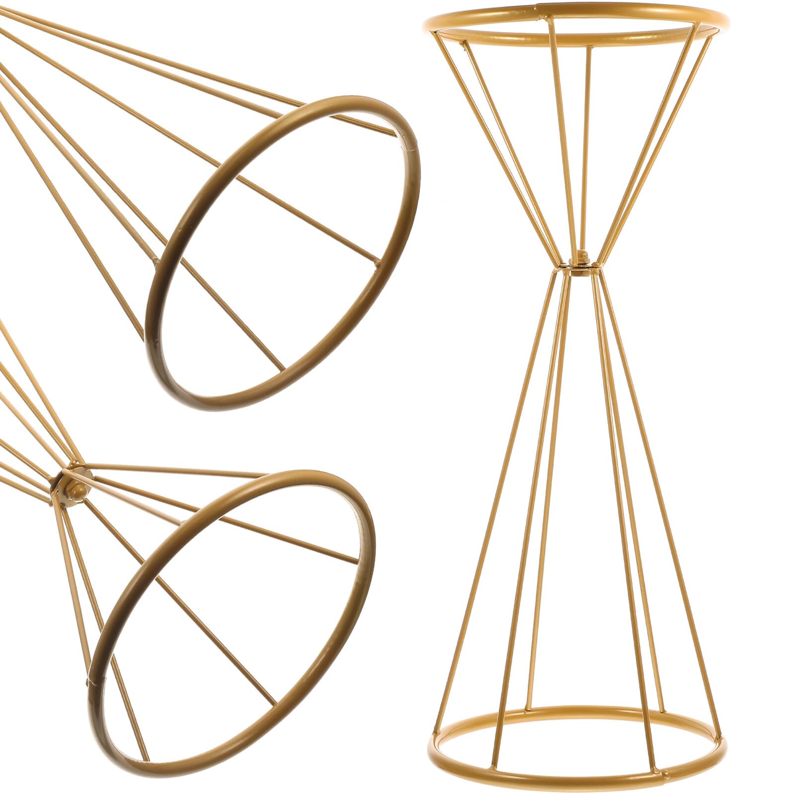 SHINEOFI Centrotavola Matrimonio in Metallo Vaso Cavo Decorativo Portafiori Delicato per Composizioni Floreali e Decorazioni Casa Eventi Cerimonie