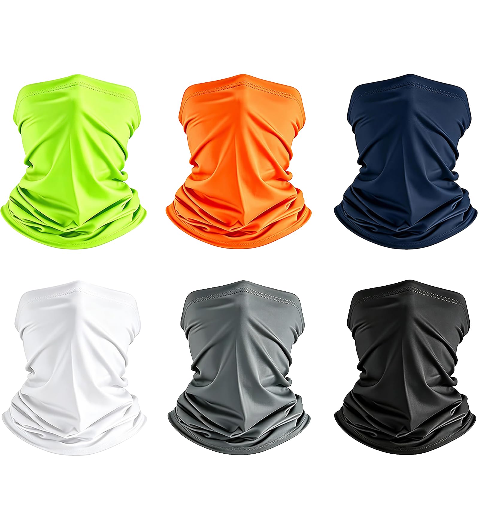 6 Packs Cooling Neck Gaiter, UV Protection Bandana Face Mask