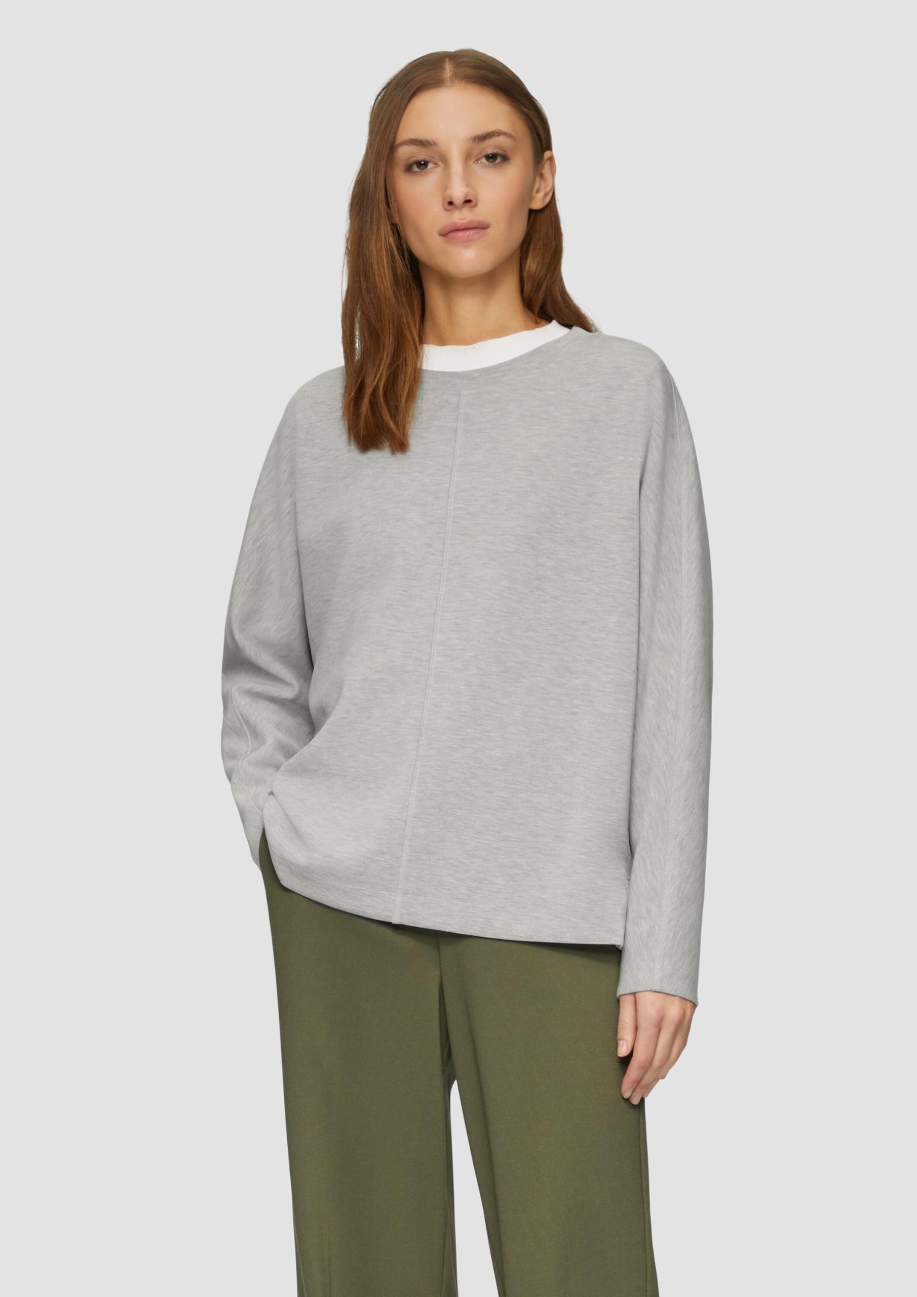 s.Oliver Sweatshirt aus Scuba mit Fledermausärmeln