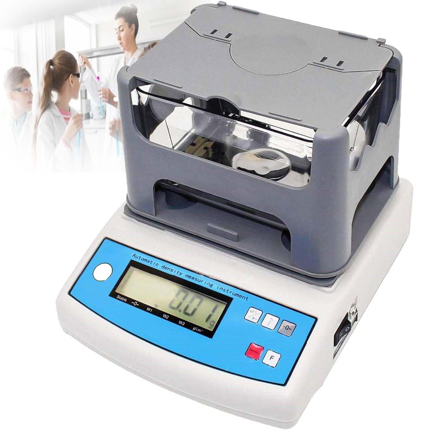 Medidor de densidad electrónico de alta precisión, densímetro digital de sólidos para medir plástico y goma, capacidad de 600 g, medición precisa de la densidad sólida