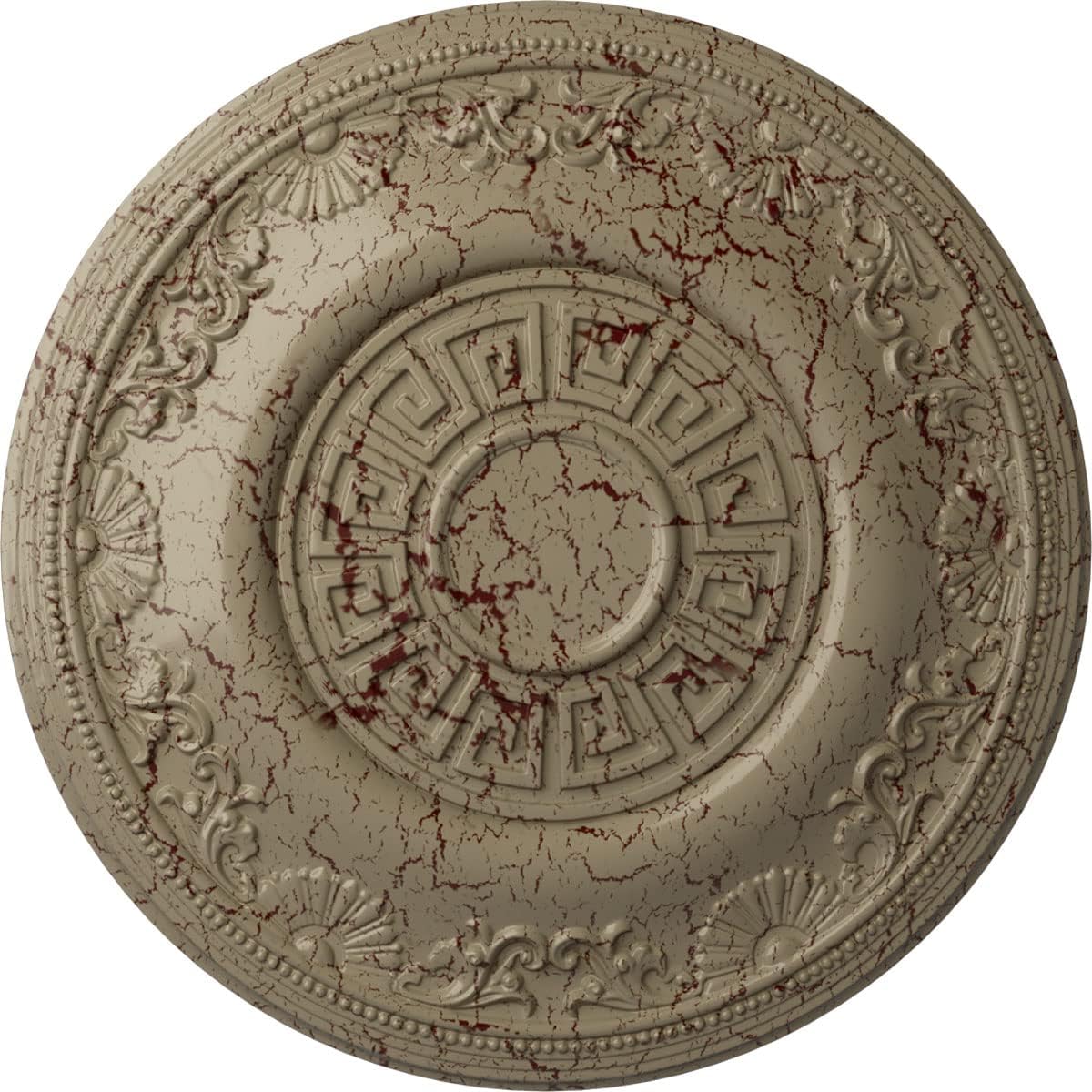 25 7/8"OD x 2 1/4"P Nestor Ceiling Medallion (Fits Canopies up to 5"), Hand-Painted Gobi Desert Crackle