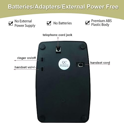 Vista 19 de Vintage Retro Old Fashion Rotary Dial Hogar y Oficina Teléfono Clásico de una Línea Básica Teléfono de Escritorio en Casa Oficina Escuela Verde