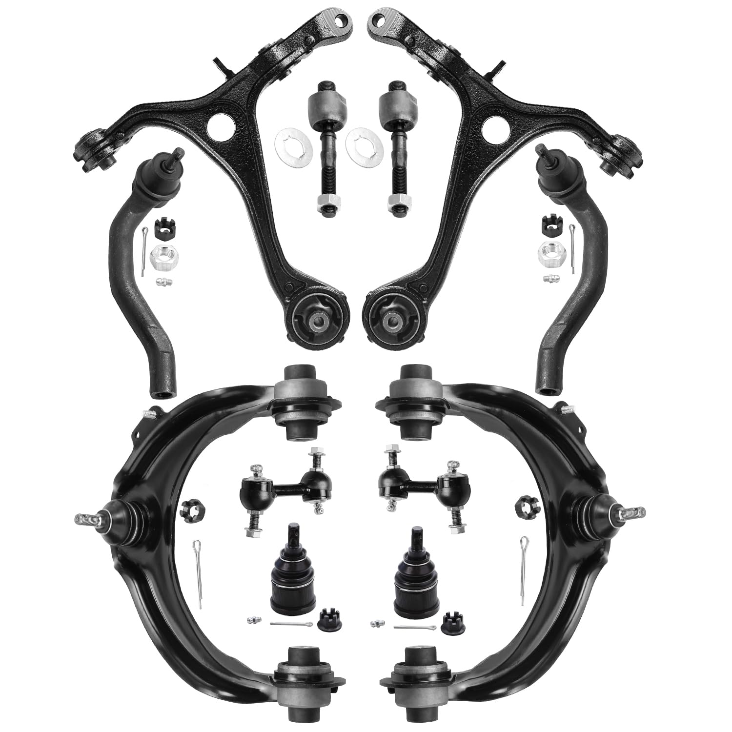 Detroit Axle - 12pc Front End Control Arms Kit for Acura 04-08 TSX, 03-07
