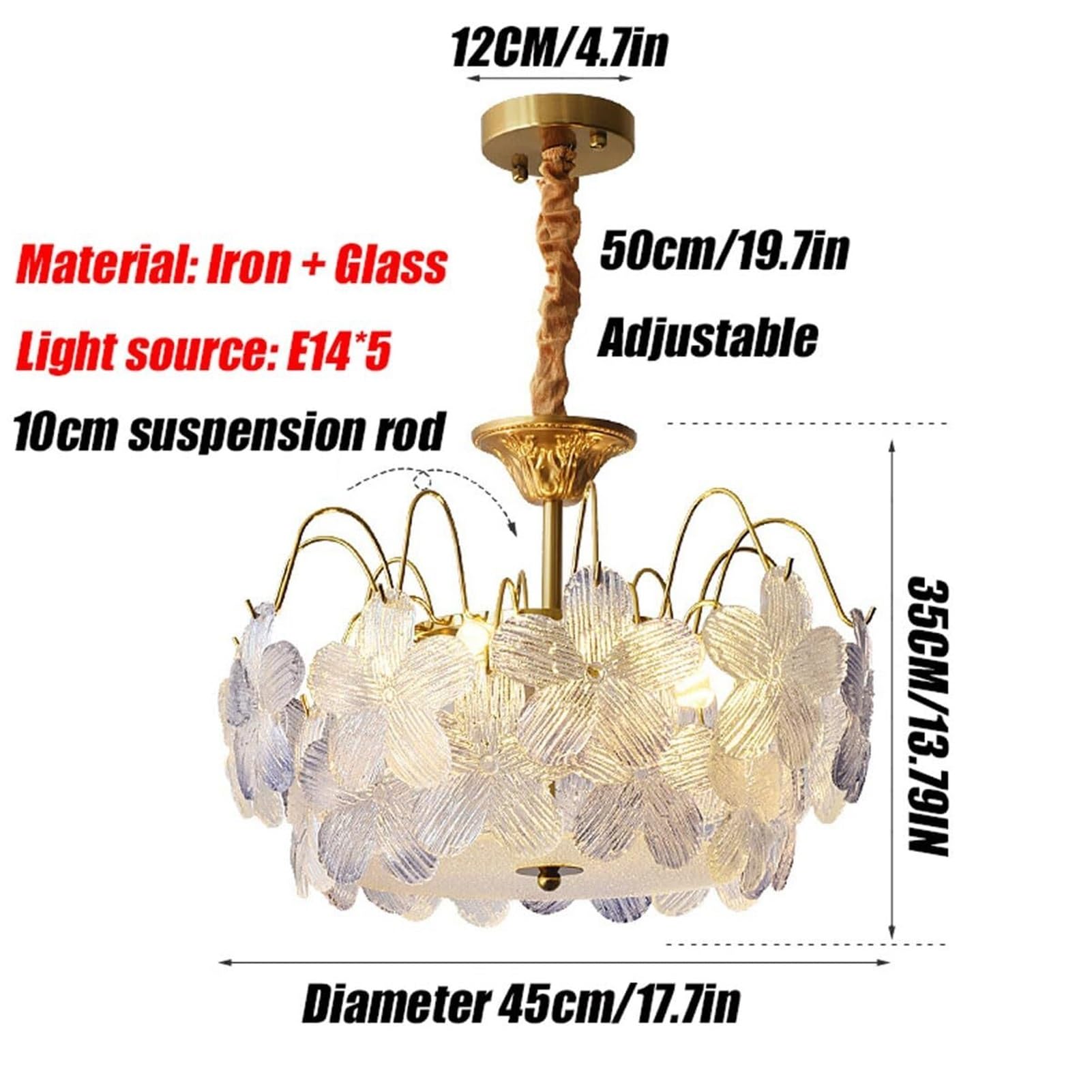 Flower Luxury Purple Glass Pendant Lamp Chandelier Hanging Lighting Ceiling Fixture Elegant For Dining Room Living Hallway Bedroom