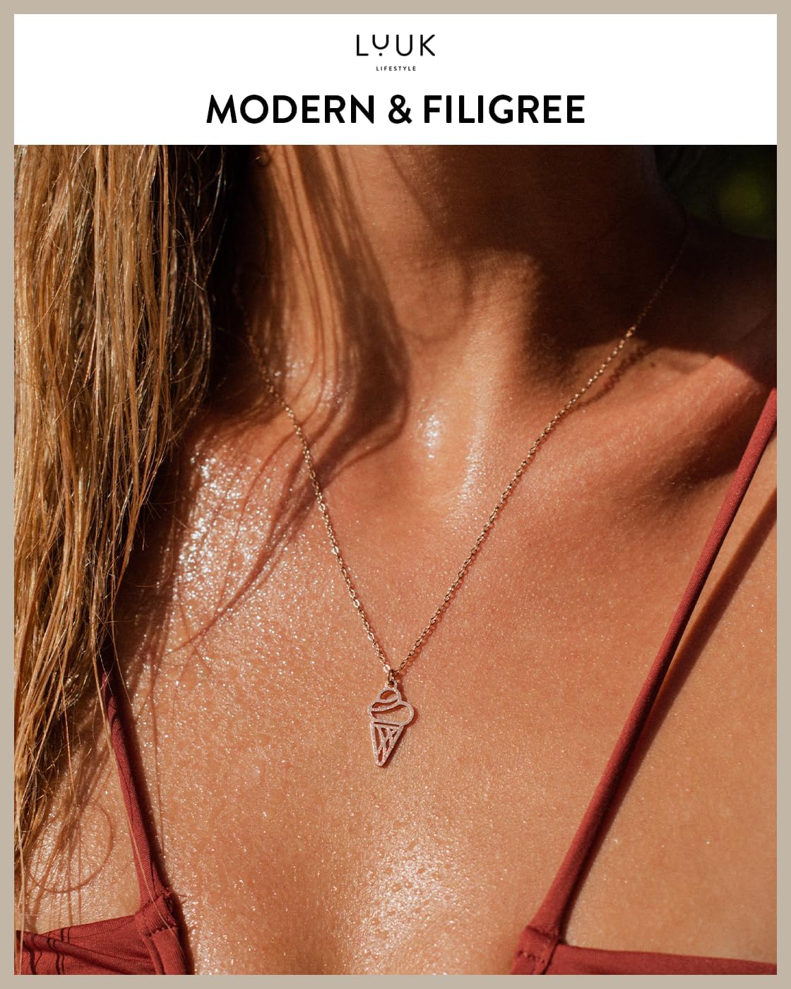 LUUK LIFESTYLE Stainless steel cute pendant necklaces, Butterfly|Heart|Cupcake|Cloud|Palm Tree etc, Gift ideas for Her with HAPPINESS Card, 19in adjustable, waterproof, Silver|Gold|Rose Gold