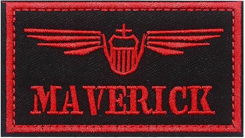 Miniatura 3 de Maverick - Parche bordado de ganso (paquete de 2 piezas) con cierre táctico, con gancho y lazo para mochilas, gorras, chaquetas (ganso y Maverick)