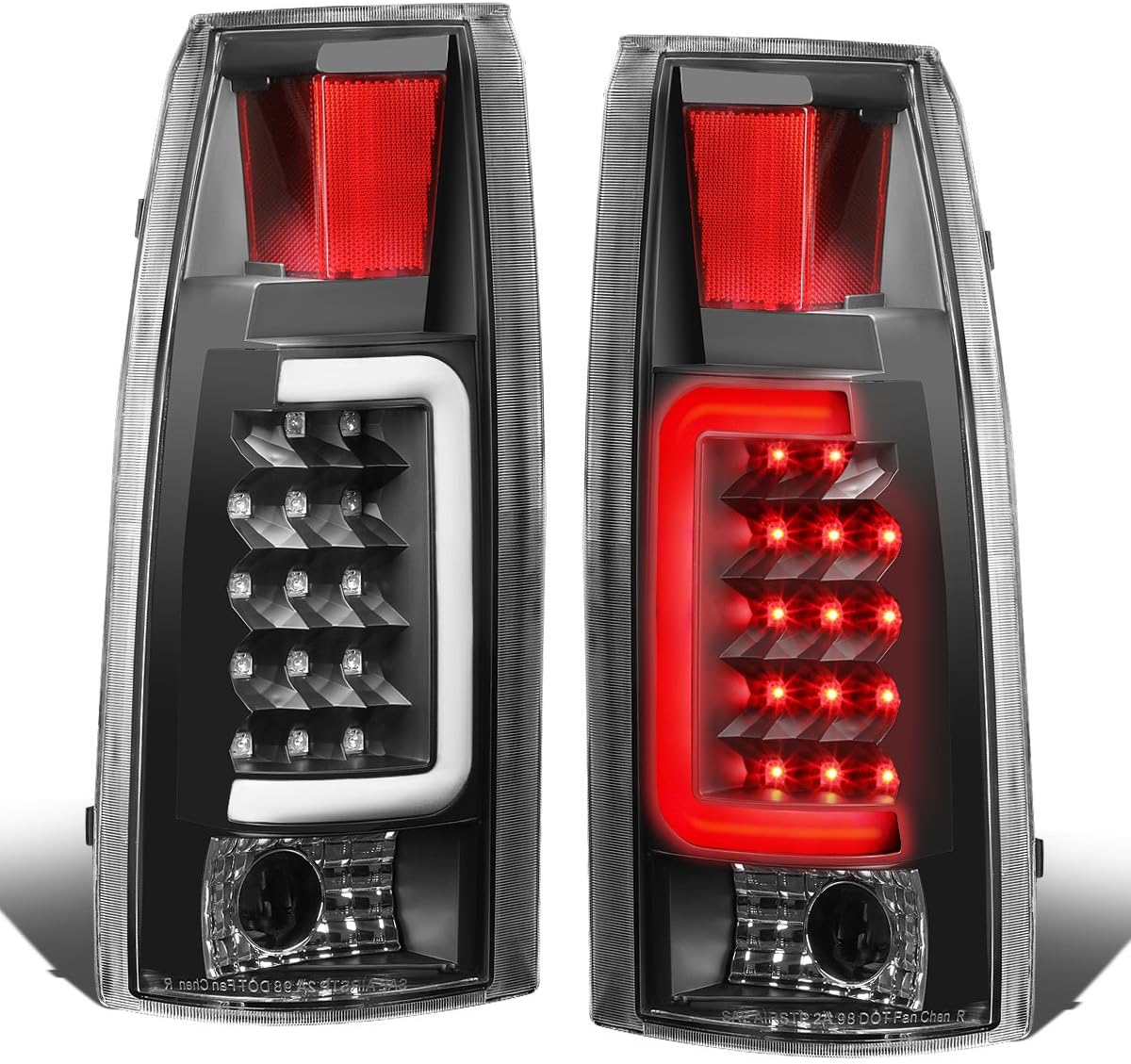 TL-C10-LED-3D-BK-CL Tail Brake Lights, Driver and Passenger Side