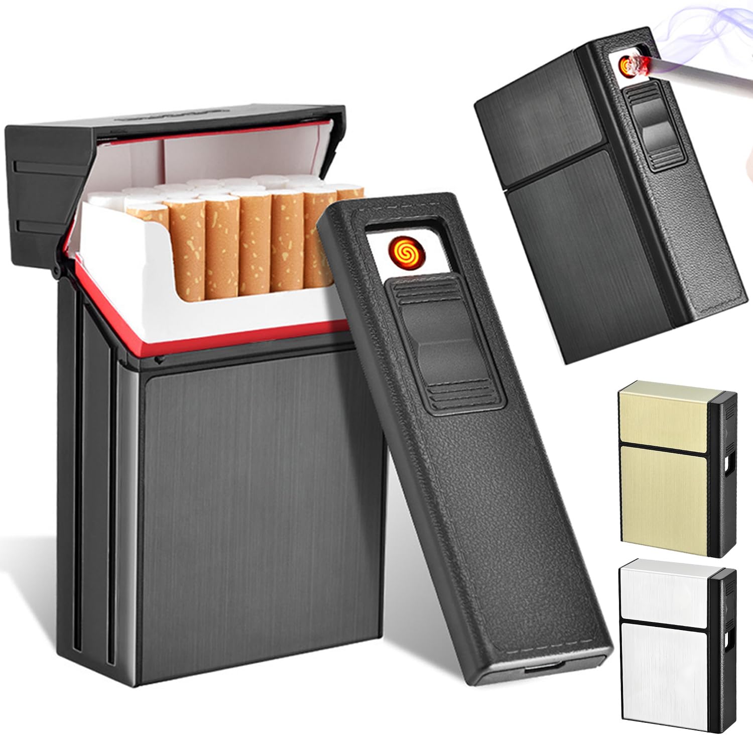 シガレットケース ライター付 Amazon | シガレットケース ライター付き タバコケース ライター