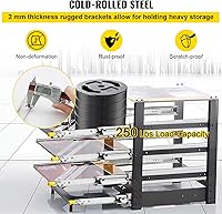 Vista 4 de VEVOR Diapositivas de cajón de 36 pulgadas, 1 par de cajones de bloqueo con capacidad de carga de 250 libras, rodamiento de bolas de montaje