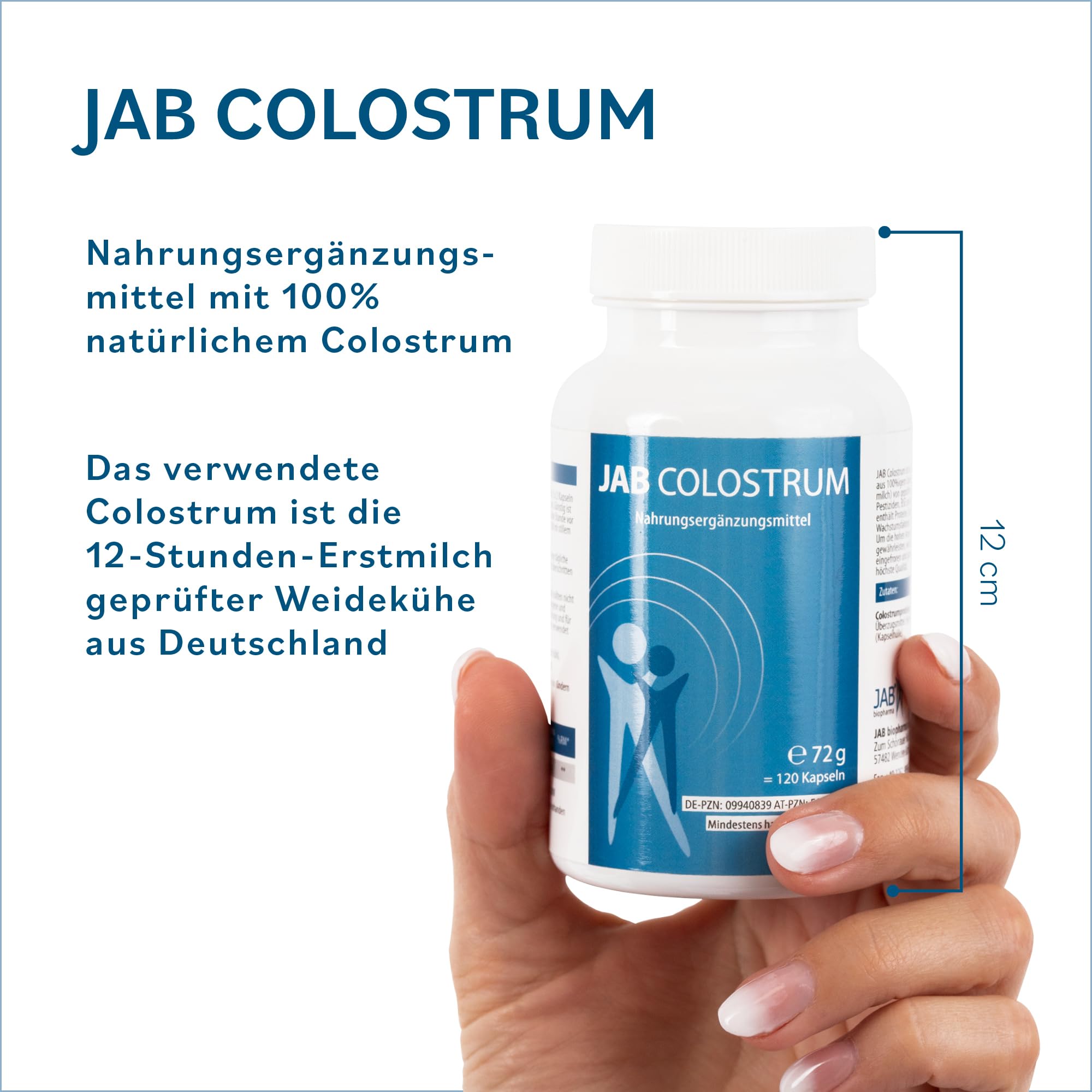 JAB Colostrum - Colostralmilch in Apothekenqualität - 120 Kapseln