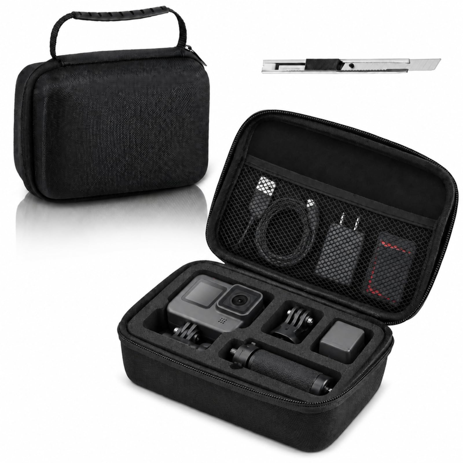 Relaxweex Hard Case with Foam, Black, 12.6 x 8.27 x 3.5 Inch
