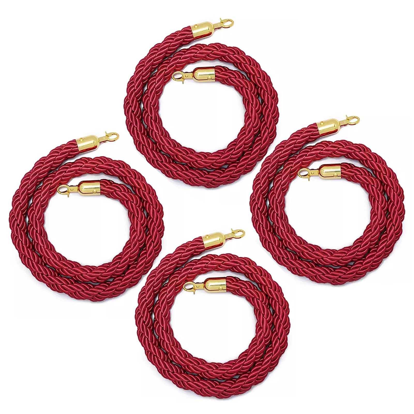 Cordes tressées rouges de 2,4m et 3m pour créer une entrée événementielle unique