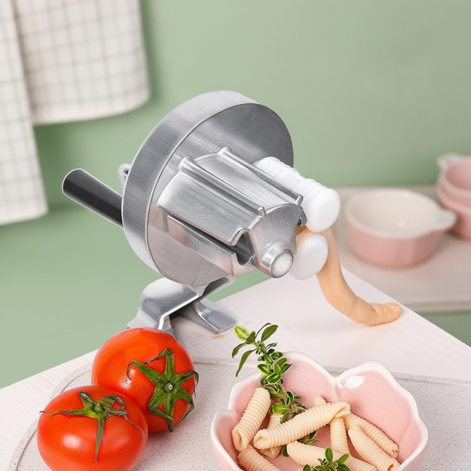 rockible Máquina Pasta Manual Metálica Fabricador Pasta Palanca para Cocineros Principians, Cocina