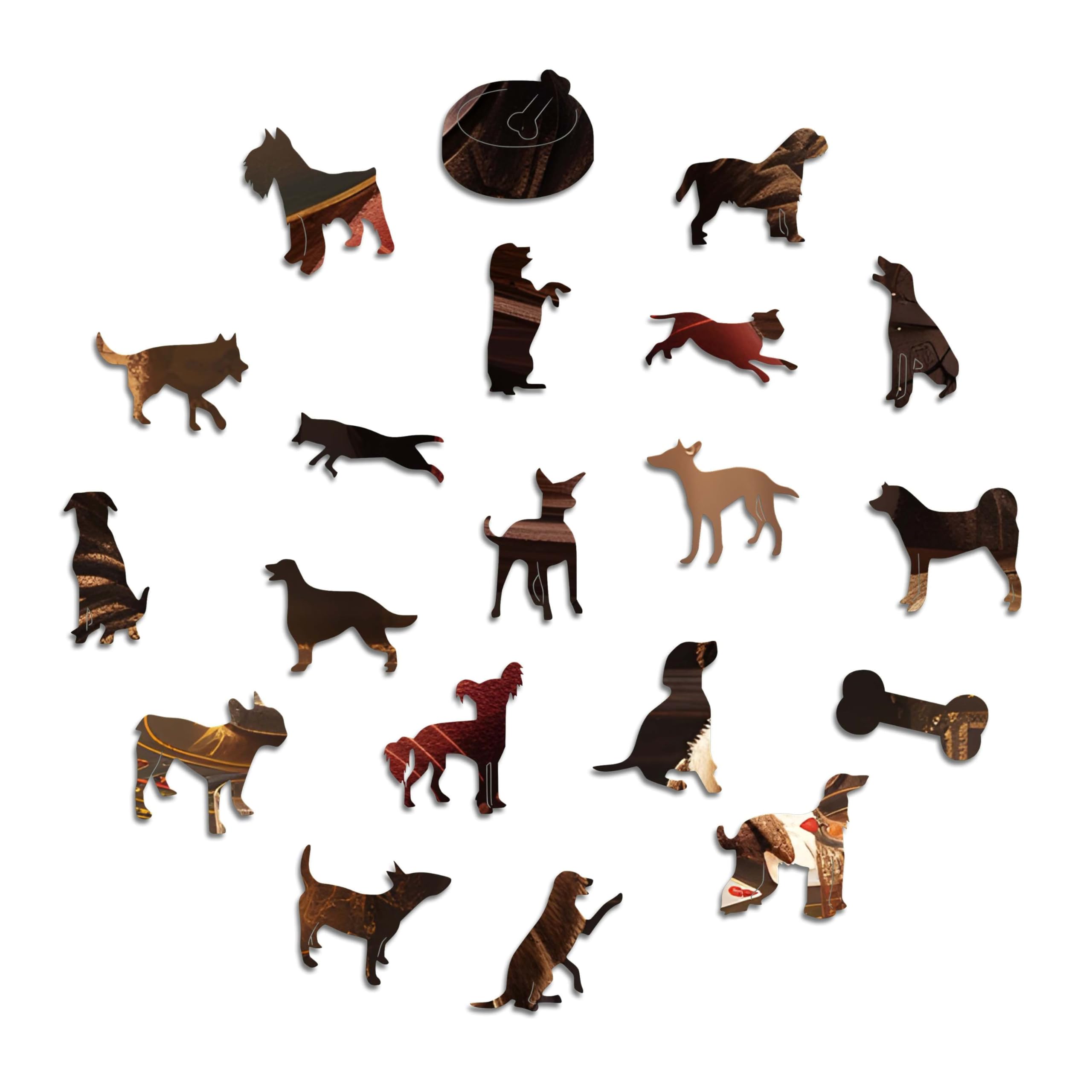 Iconic Puzzles - Cani che Giocano a Poker, puzzle in legno 100% sostenibile, Regali per Bambini e Adulti, taglia L, 600 Pezzi