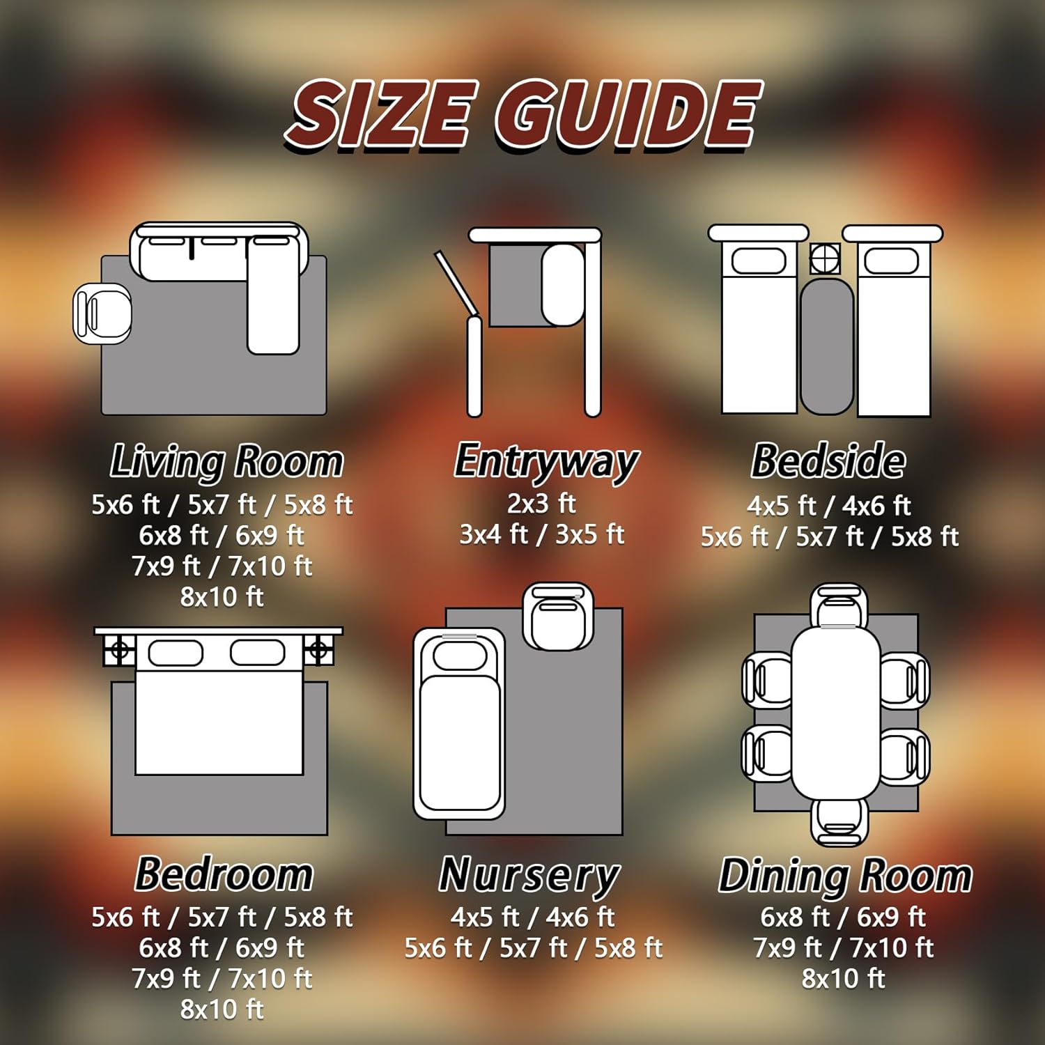 Native American Rug 4x6 - Aztec Rug, 2x3 Rug, Geometric Tribal Southwestern Area Rug, Colorful Ethnic Rustic Door Mat, Washable & Non Slip & Soft Small Carpet, Aztec Home Decor