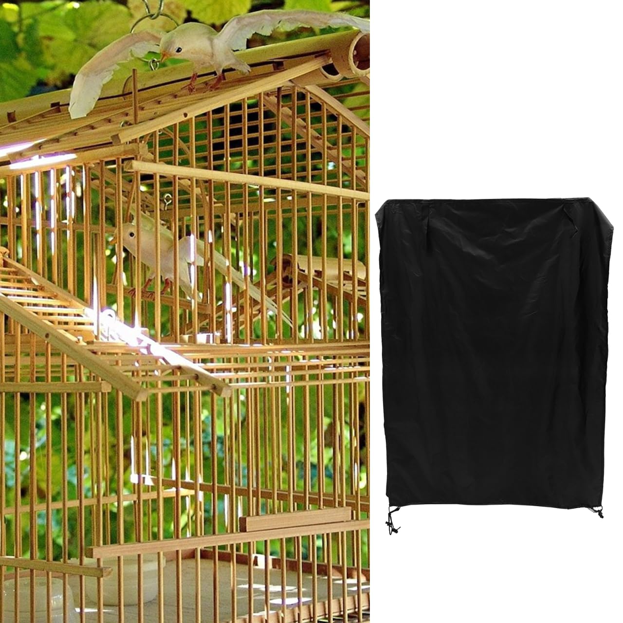 Schwarz Vogelkäfig Abdeckung Blackout Kleine Haustier Käfig Abdeckung Gute Nacht Abdeckung Waschbar Wasserdicht für Vogel Critter Kleine Tier Katze Kaninchen Papagei Käfig Zubehör