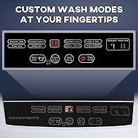 Vista 4 de HOMCOM Portable Washing Machine, 1.3 Cu. Ft. Compact Washer with 8 Programs, 6 Water Levels, LED Display and Child Lock, 9.9 lb Full Automatic