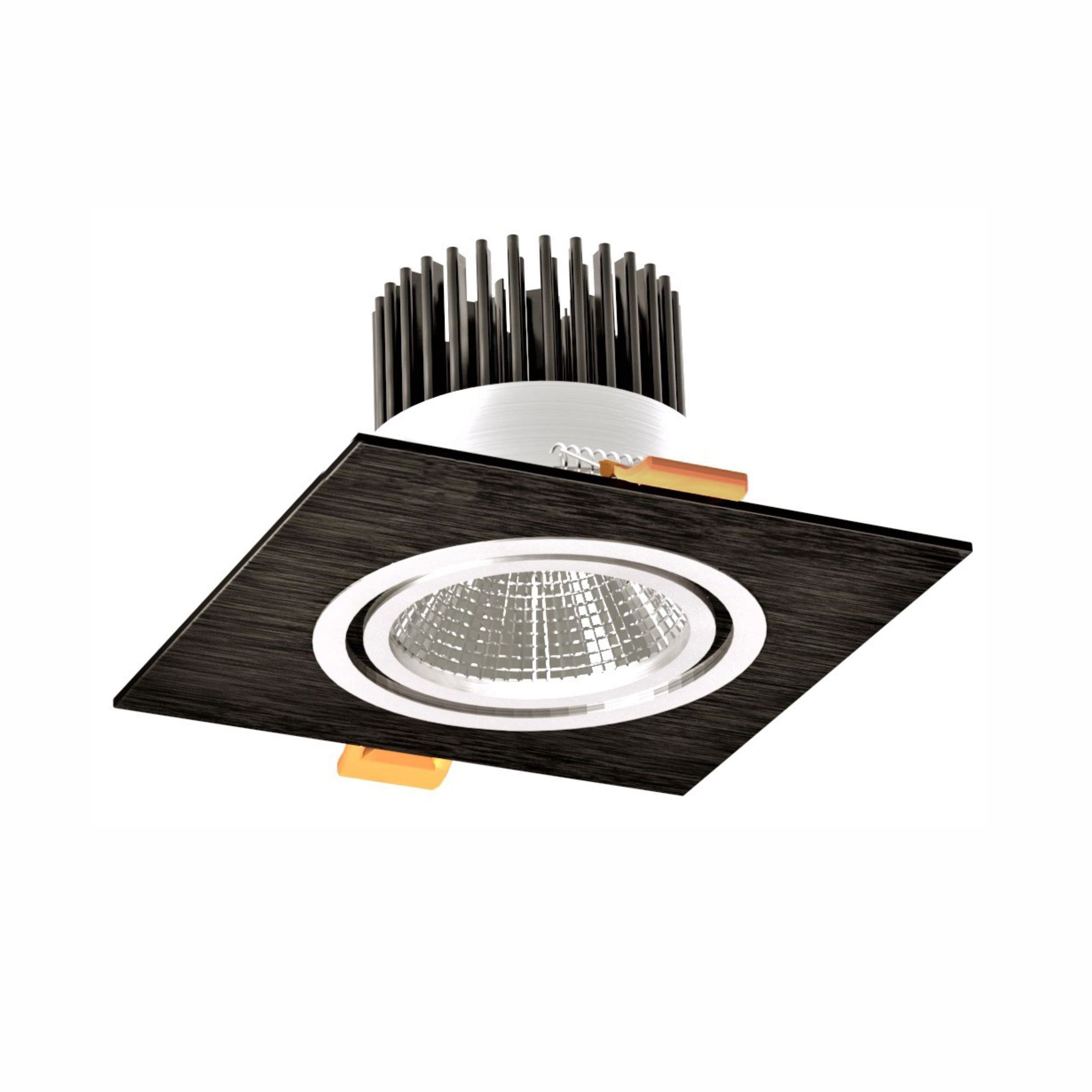 TEKLED LED Tilt Recessed Rectangle Downlight IP20 CRI90 - Black / 4000K Cool White / 5 W, 5 W-4000K Cool White