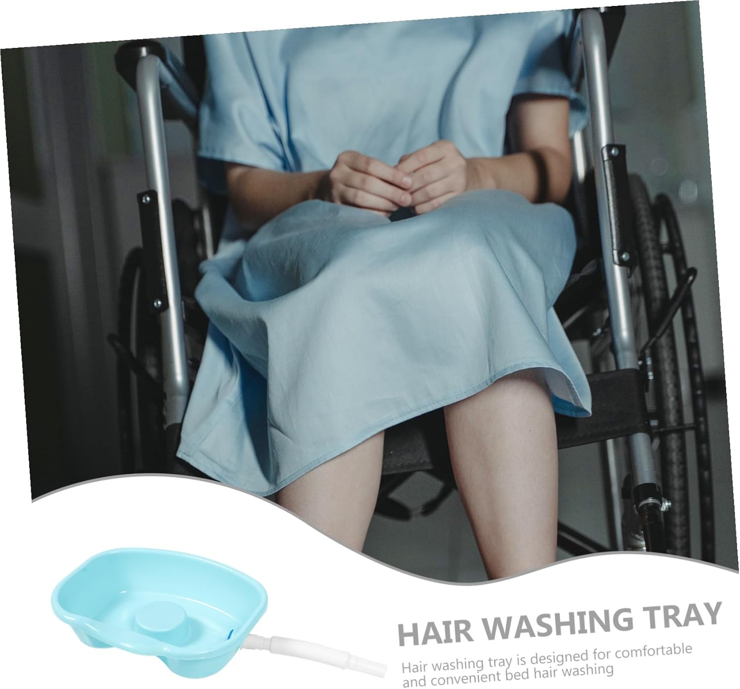 Household Shampoo Basin for Elderly and Disabled Comfortable Hair Washing Tray with Neck and Head Support Bed-Friendly Wash Basin for Hair Washing at Home