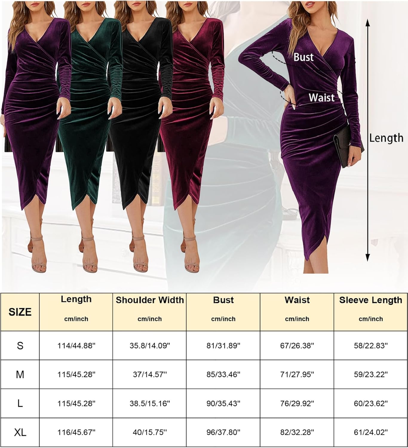 Robe soirée velours élegante fêtes