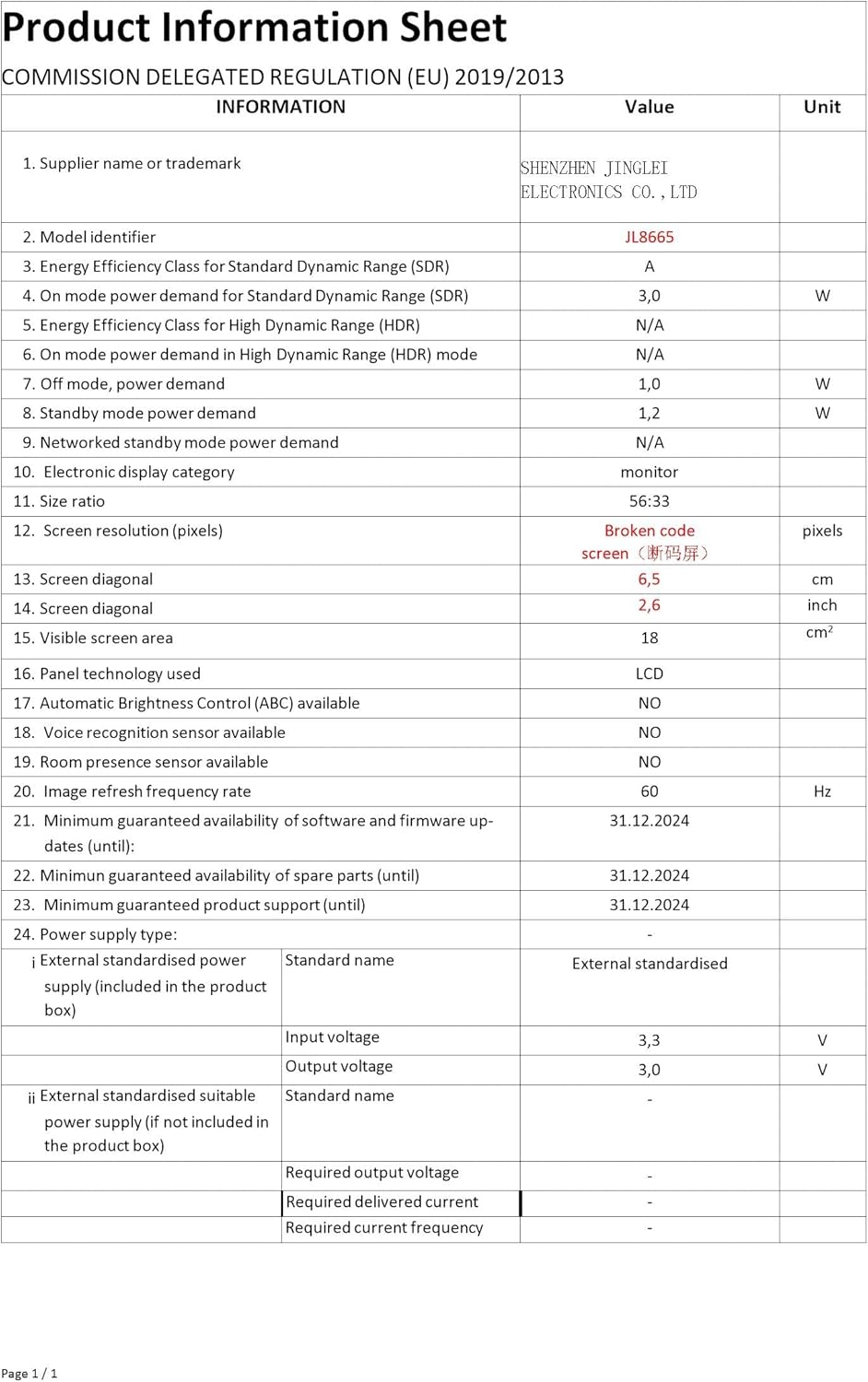 Diagram showing the labeled components of the Dr.meter LX1330B light meter, including the LCD display, buttons, photo detector, and retractable spring cord.
