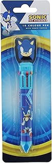Blueprint Collections Sonic Multi Colour Pen | Sonic the Hedgehog | 10 in 1 Retractable Ballpoint Pen | Novelty Pen | Sonic Gifts | Sonic Stationery | Sonic Pen