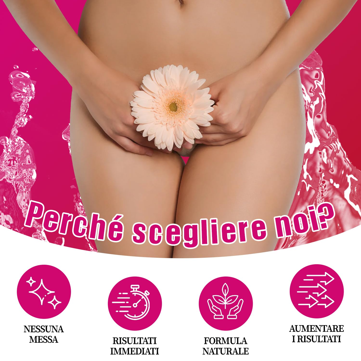 Gel vaginale di serraggio, formula naturale per stringere la vagina, cura privata di Yoni per le donne - 3 pz.
