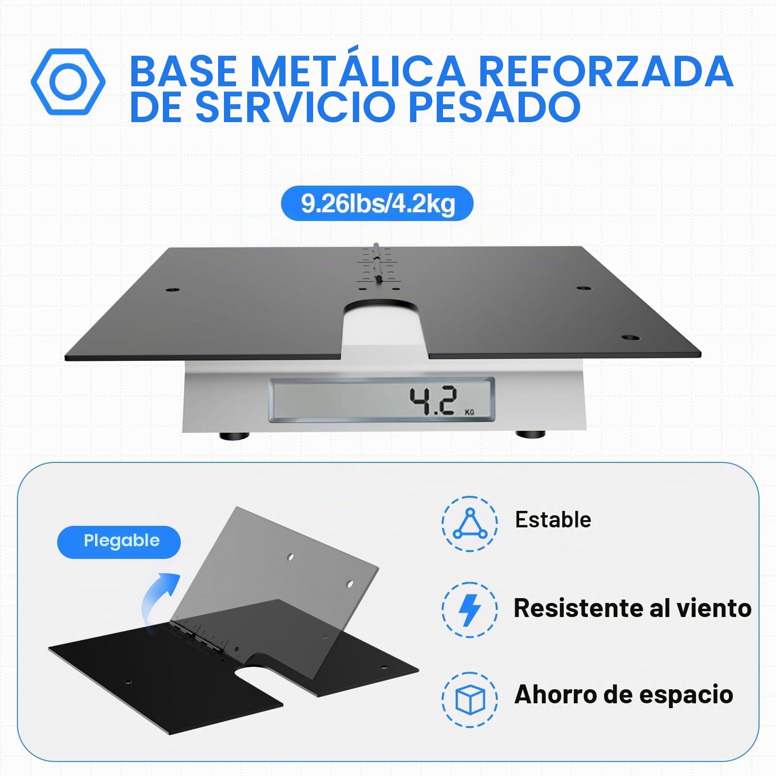 EMART Soporte para Fondo Fotográfico 3 x 3,6 m, Soporte Fondo de Alta Resistencia con Base de Acero, Sistema de Fondos Fotografico Ajustable Fotografía, Bodas y Fiestas