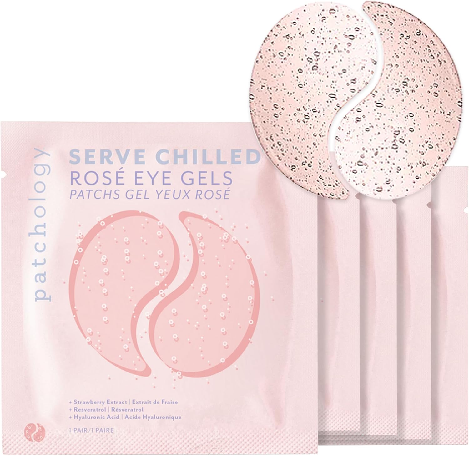 Patchology Serve Chilled Rosé Eye Gels with Hyaluronic Acid Hydrating