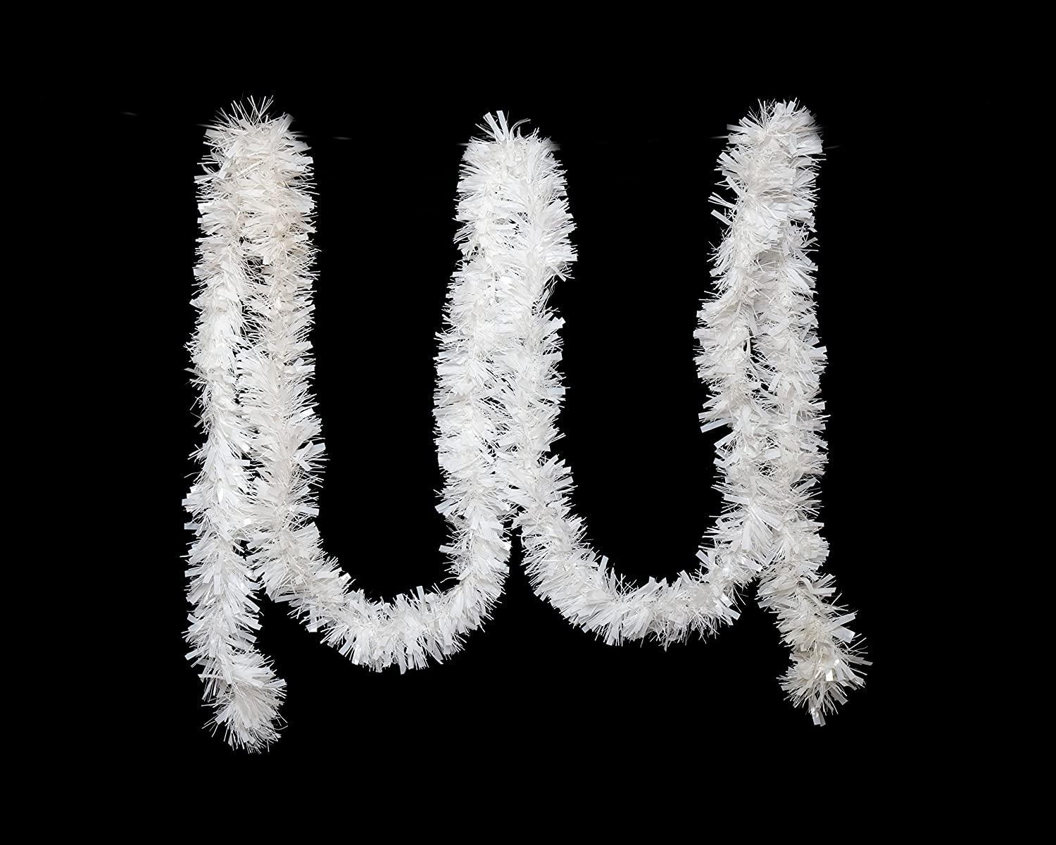 UKDeals direct ® 4m Metre Chunky/Fine Christmas Tinsel - Christmas Decoration Tinsel (White), 4mtr - Image 2