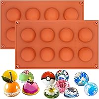 Vista 14 de FUNSHOWCASE 24 cavidades Mini Semi Esfera Medio Ronda Silicona Molde Chocolate Teacake Fondant Candy Tray 1inch Cavidades