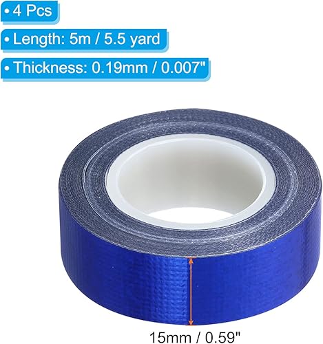 Miniatura 2 de PATIKIL Cinta brillante con purpurina de 0.591 in x 16.4 ft, paquete de 4 cintas adhesivas holográficas decorativas autoadhesivas para álbumes de