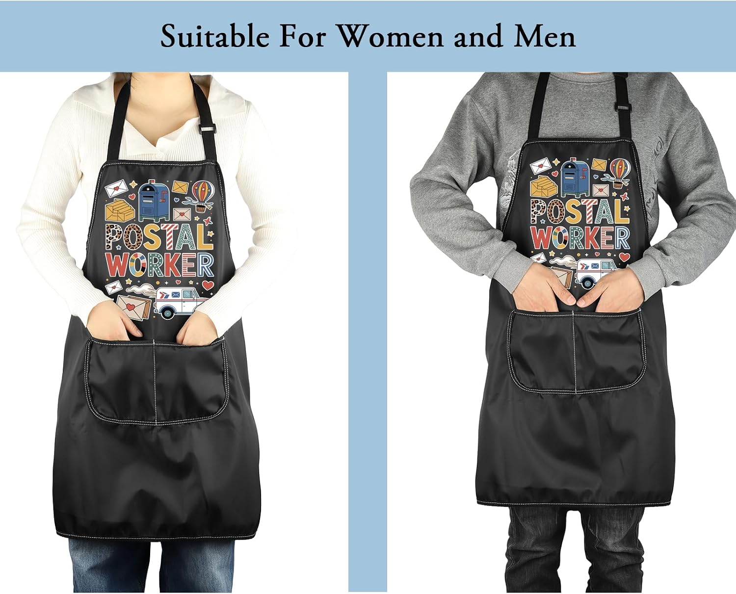 AKTAP Postal Worker Apron Mail Carrier Gifts for Postman Gift Postal Worker Thank You Appreciation Gifts Mail Carrier Apron