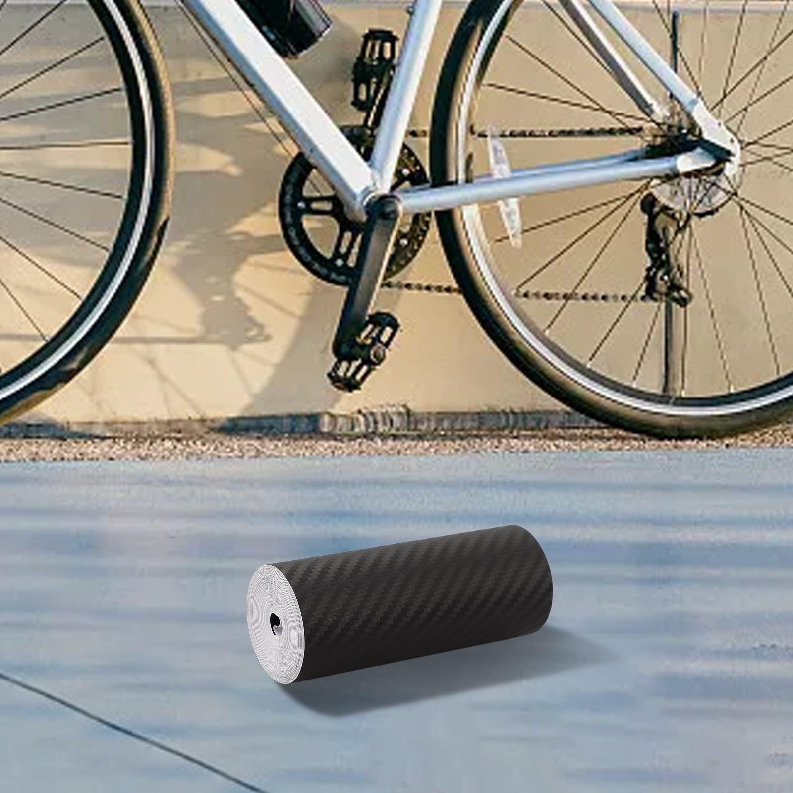 Nastro antigraffio in fibra di carbonio per battitacco delle portiere automobilistiche, protezione contro abrasioni e danni durante l'uso quotidiano (10 cm x 5 m)