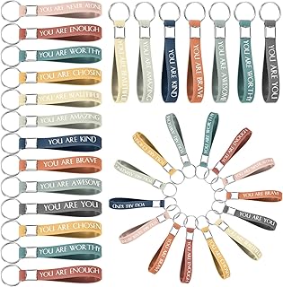 30 Pcs Inspirational Quote Keychains Motivational Key Rings Employee Teacher Appreciation Gifts Thank You Gift