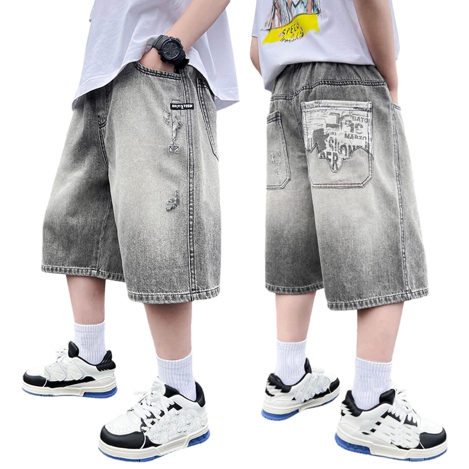 Pantalones vaqueros de niño estilo palazzo ligeros: moda casual infantil con bolsillos amplios 8