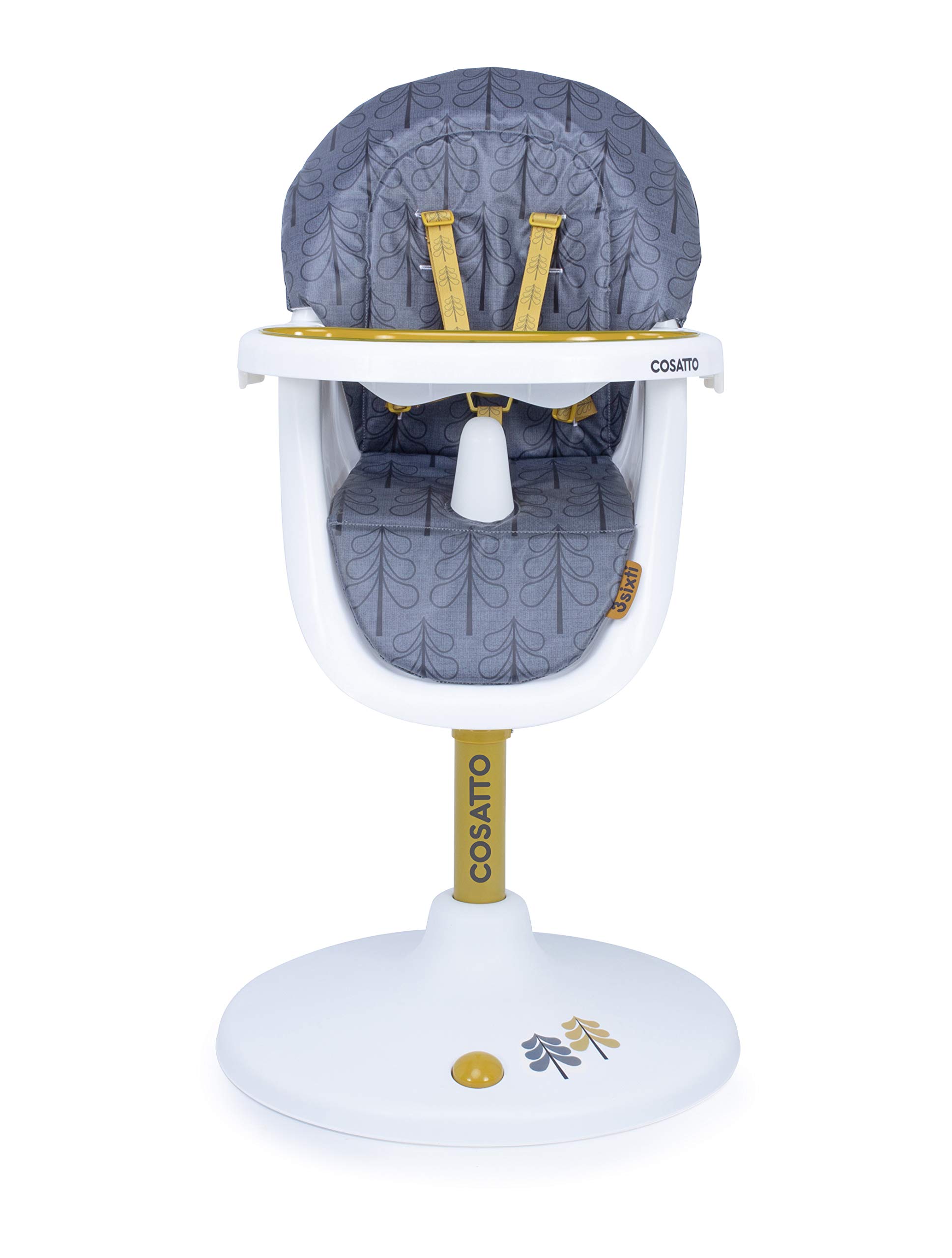 Cosatto3 Sixti Circle High Chair – Seat Recline, Height Adjust, Easy Clean, Fika Forest